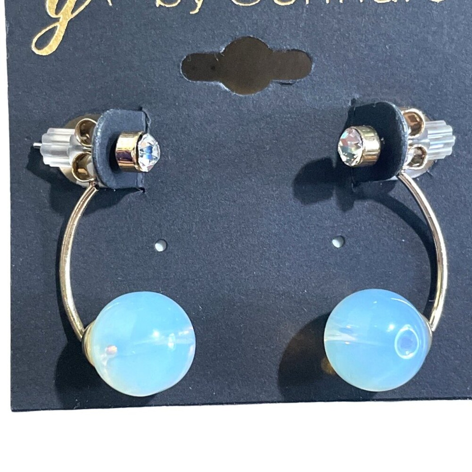 G By Gennaro Blue Pearl Drop Earring Studs 10$